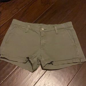 AG supply vintage pixie khaki shorts